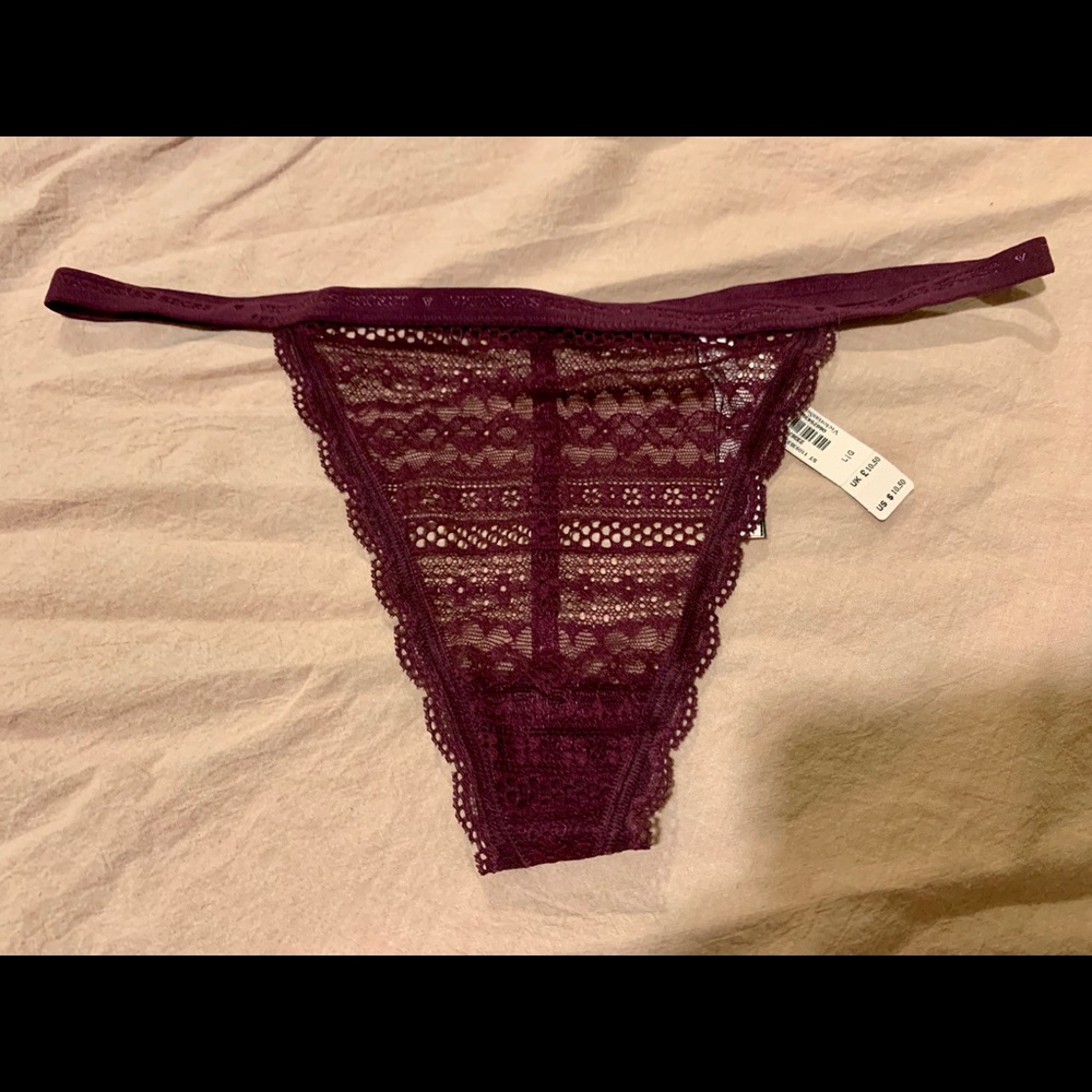 Maroon lace VS panty g string
